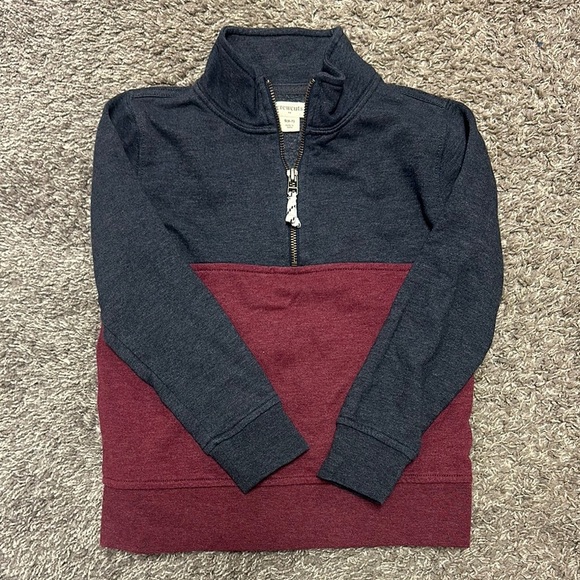 Other - EUC Boys CrewCuts 1/4 Zip Pullover, Size S (6-7), Navy/Maroon